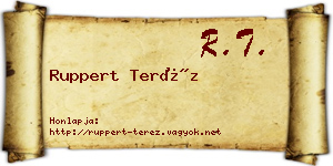 Ruppert Teréz névjegykártya
