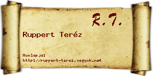 Ruppert Teréz névjegykártya